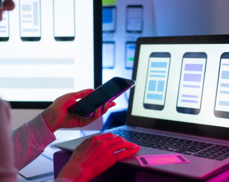 phone and laptop